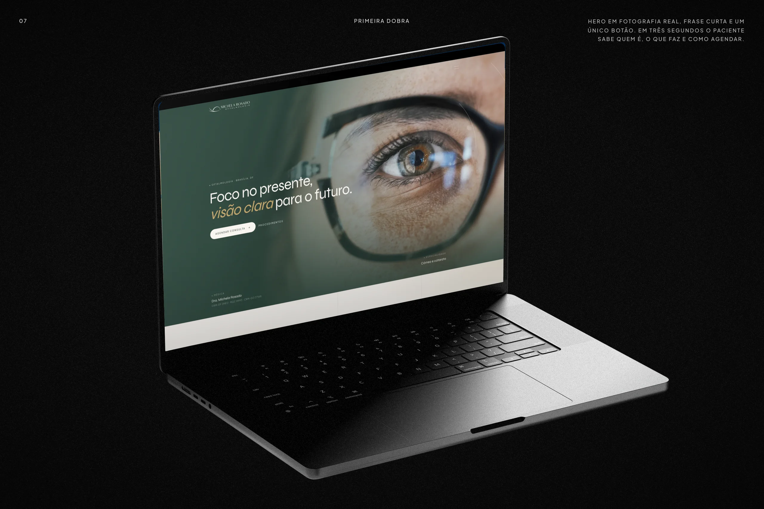 Website hero on a MacBook